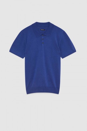 Patrizia Pepe Cotton Blend Polo Shirt Világos Kék | SWYQP7219