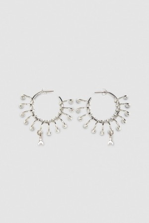 Patrizia Pepe Hoop Earrings With Rings Titán | QVPTO9371