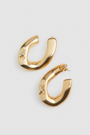 Patrizia Pepe Metal Earrings Arany | BWHLE0518