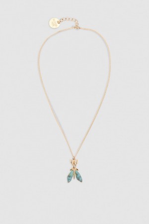 Patrizia Pepe Precious Fly Mini Necklace Zöld | KAMGJ9501