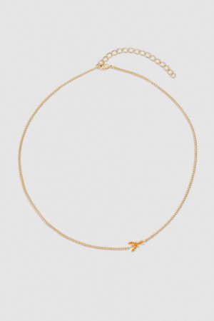 Patrizia Pepe Rhinestone Necklace Narancssárga | IMFSG3158