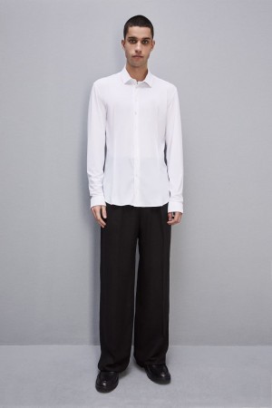 Patrizia Pepe Slim Fit Jersey Shirt Fehér | QXKNI8710