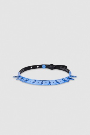 Patrizia Pepe Studded Leather Choker Kék | KJOES8219