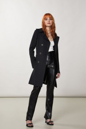 Patrizia Pepe Trench Fekete | UOHDV6984