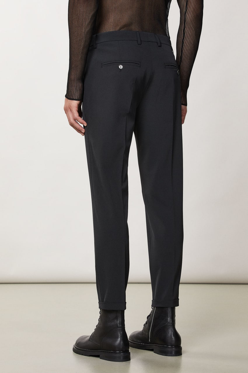 Patrizia Pepe Ankle Pants With Zipper Fekete | GZEVY9537