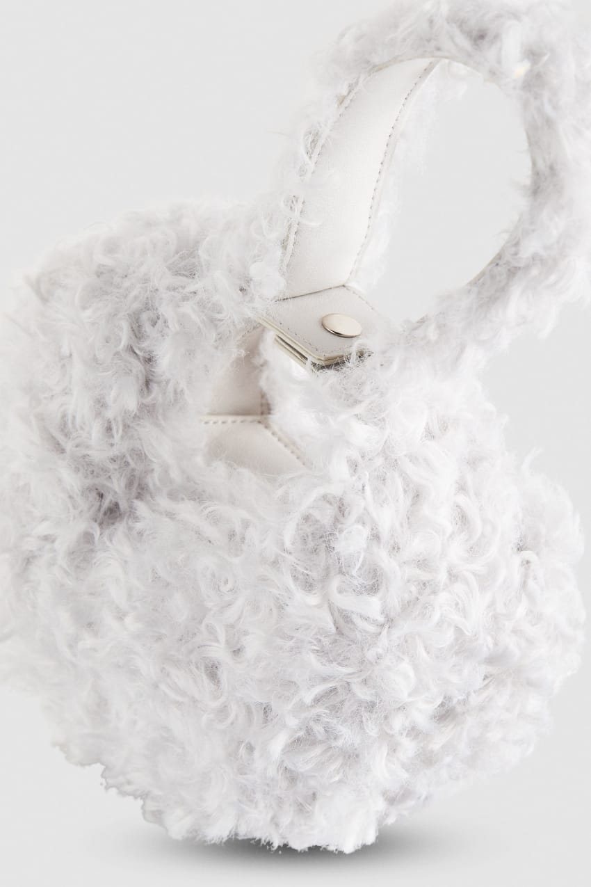 Patrizia Pepe Bangle Bag Fluffy Fehér | ZNDVL0623