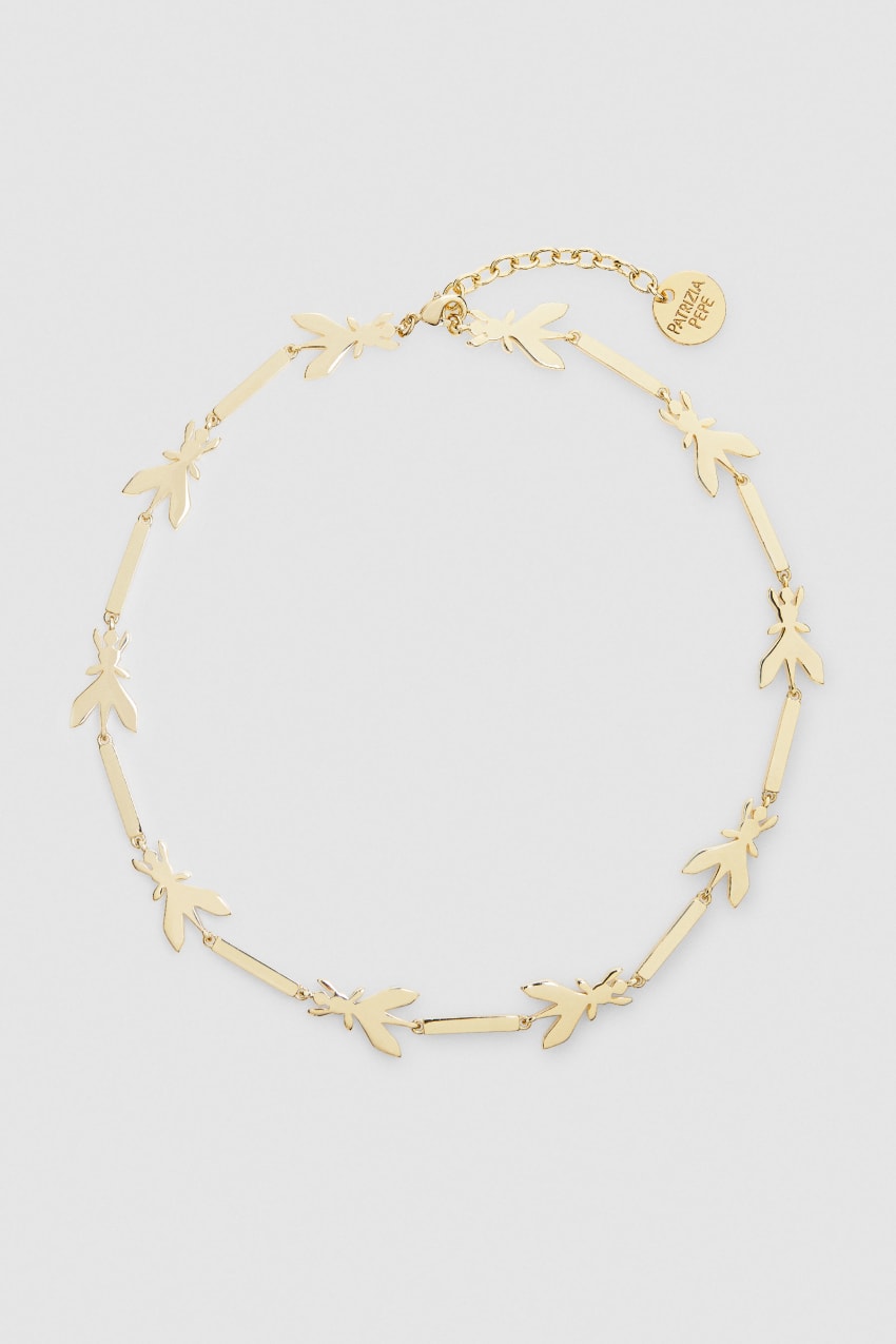 Patrizia Pepe Brass Chocker Necklace Arany | NIAES9158