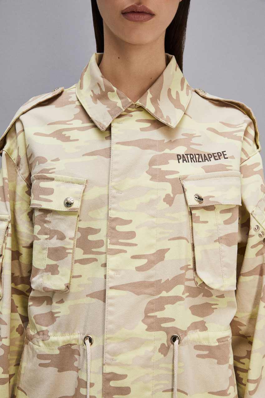 Patrizia Pepe Camouflage Over Jacket Militare | KLUBH6742