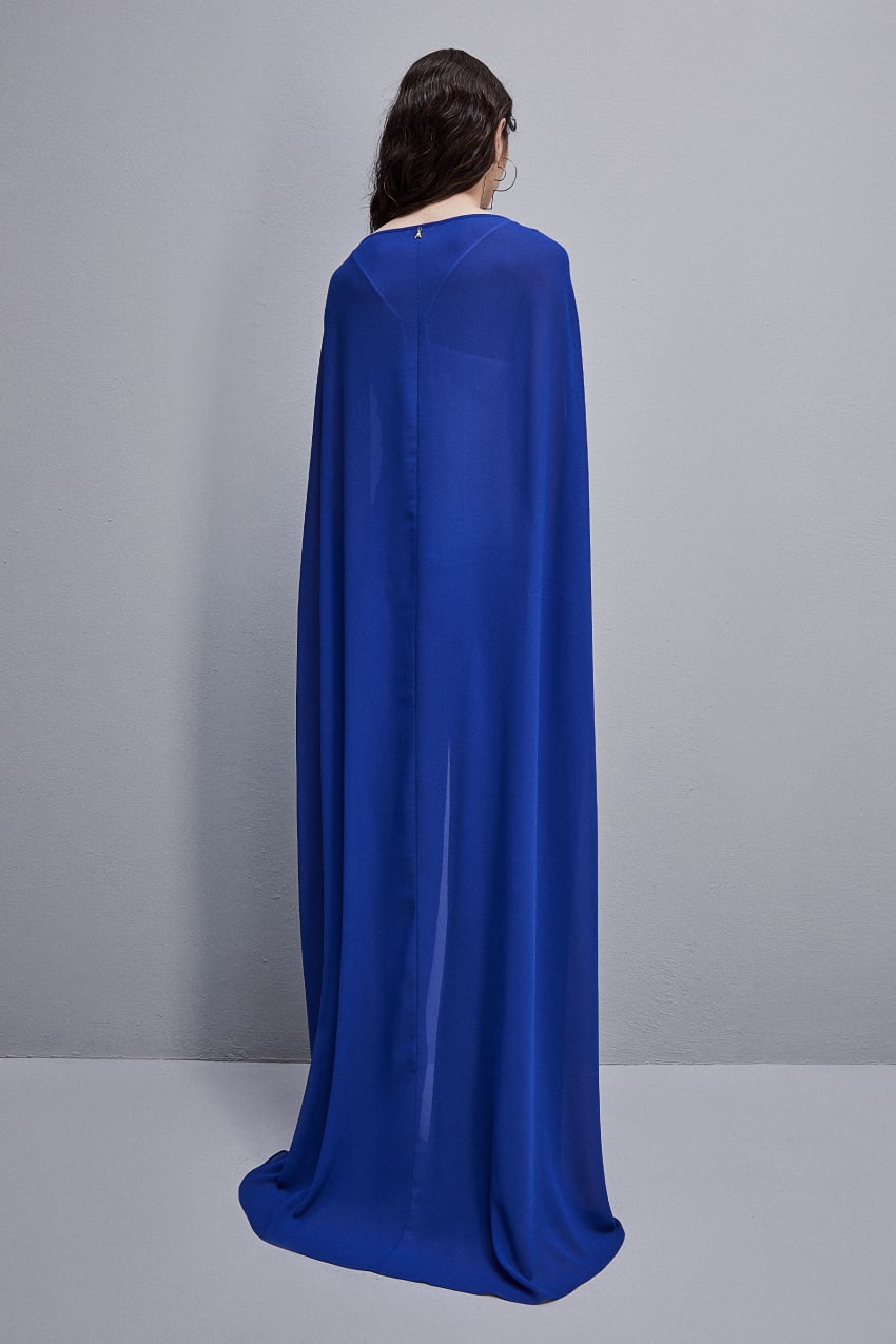 Patrizia Pepe Cape In Poly Georgette With Neckline On The Back Világos Kék | XQCFA1954