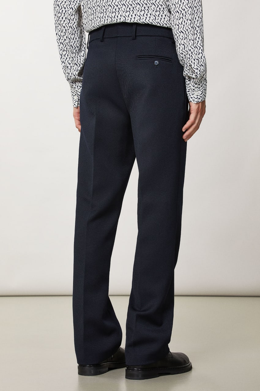 Patrizia Pepe Classic Cotton Pants Kék | KNALV6473