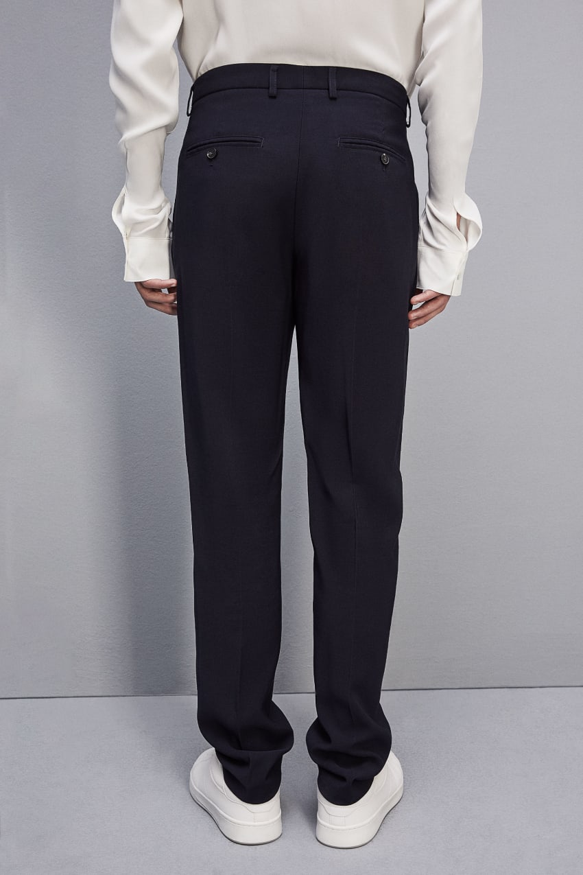 Patrizia Pepe Classic Viscose Twill Pants Kék | IRCFA2839