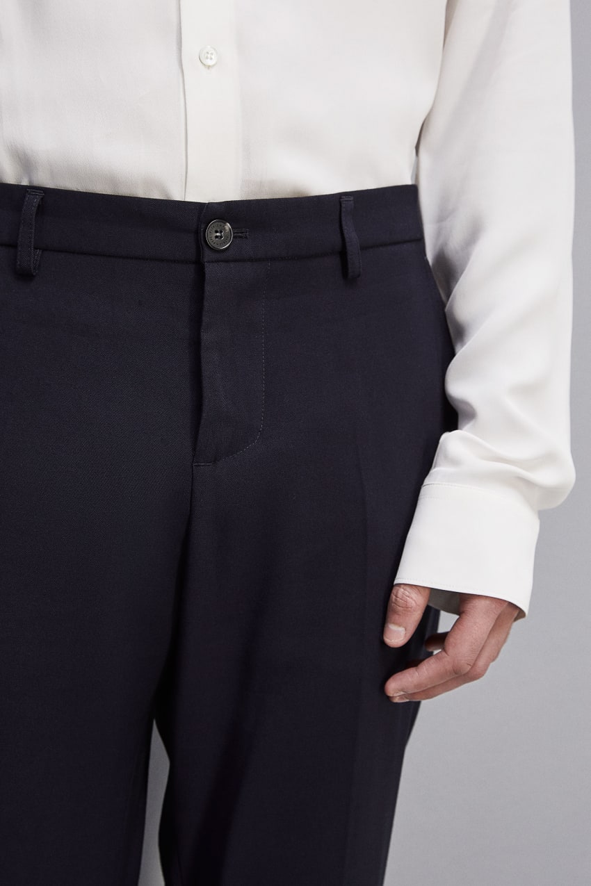 Patrizia Pepe Classic Viscose Twill Pants Kék | IRCFA2839