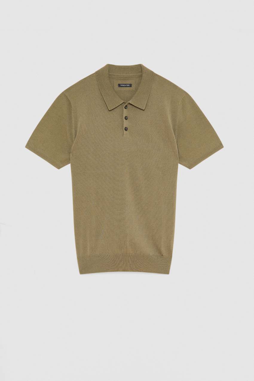 Patrizia Pepe Cotton Blend Polo Shirt Zöld | EOQJA1654