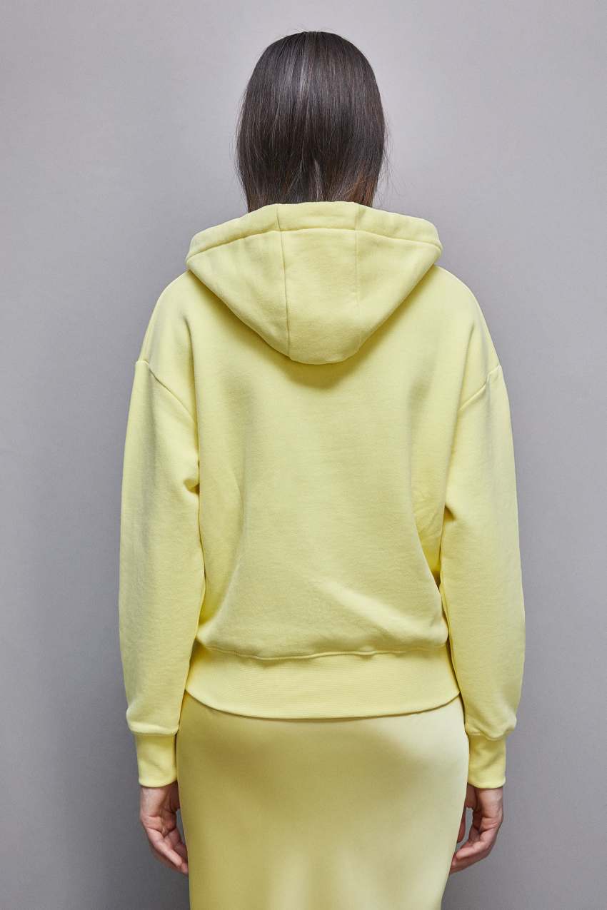 Patrizia Pepe Cotton Hoodie Sárga | MXSFD1325