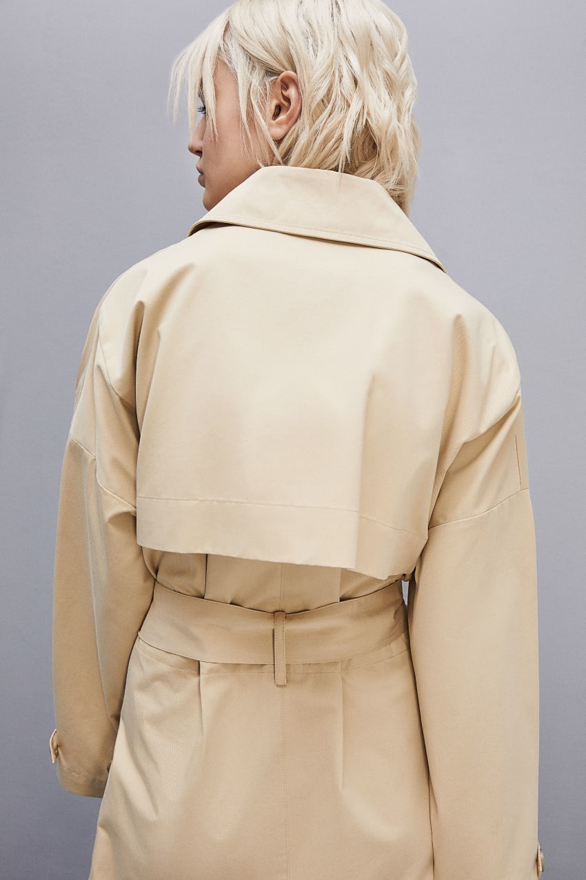 Patrizia Pepe Cotton Over Trench Coat Bézs | LUXDA3568