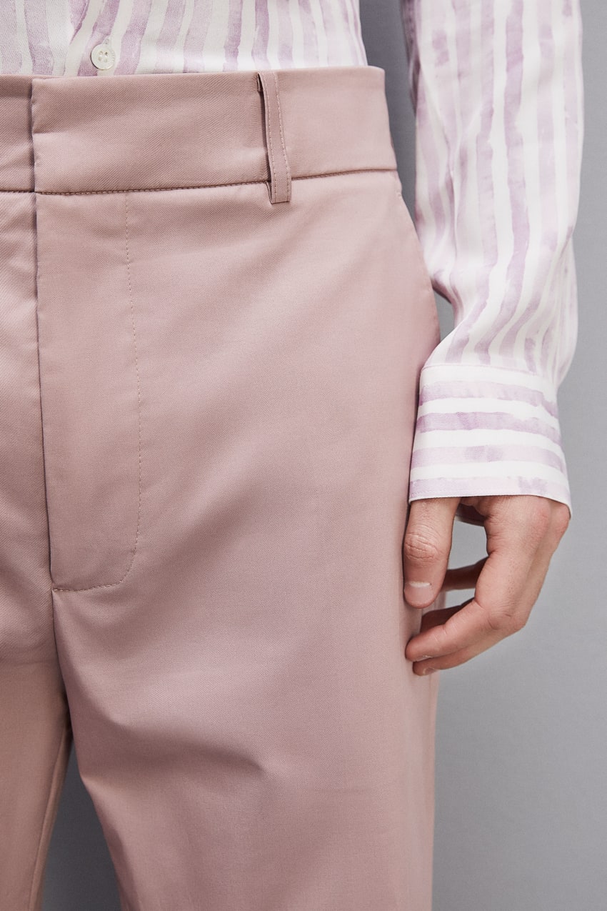 Patrizia Pepe Cotton Twill Trumpet Pants Rózsaszín | TXYIB3145