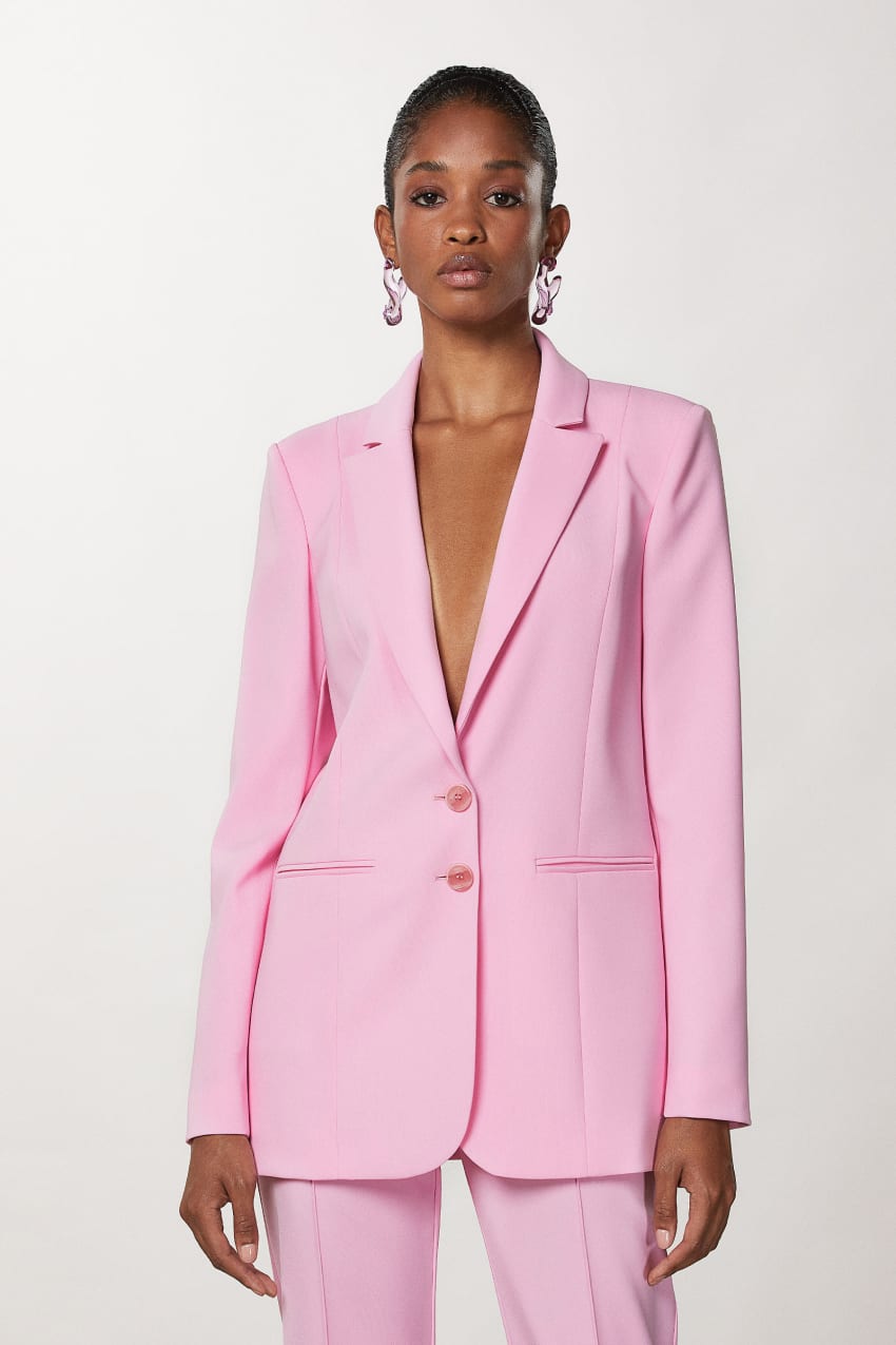 Patrizia Pepe Crepe Blazer Jacket Rózsaszín | IFZNC4589