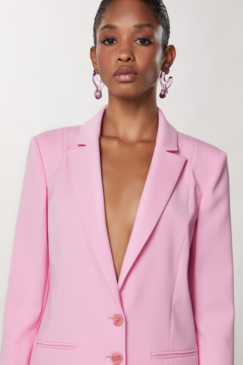 Patrizia Pepe Crepe Blazer Jacket Rózsaszín | IFZNC4589