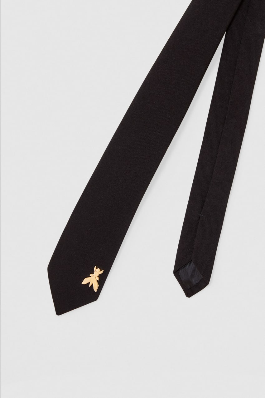 Patrizia Pepe Crepe Tie Fekete | IXCZD0927