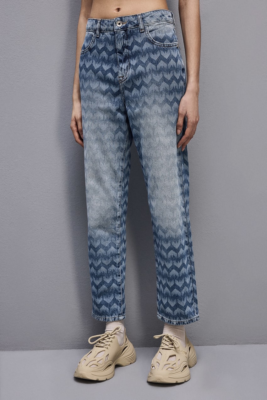 Patrizia Pepe Denim Cigarette Pants Kék | QNIHE1903