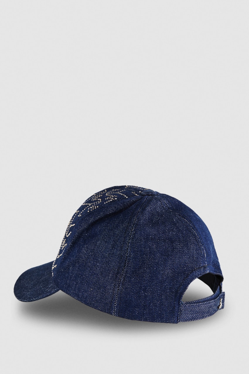 Patrizia Pepe Denim Fly Monogram Baseball Cap Világos Kék | WIYHG4025