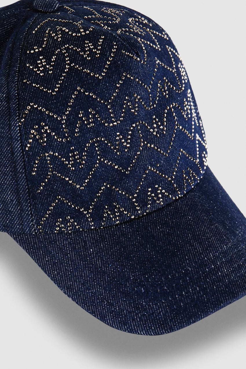 Patrizia Pepe Denim Fly Monogram Baseball Cap Világos Kék | WIYHG4025