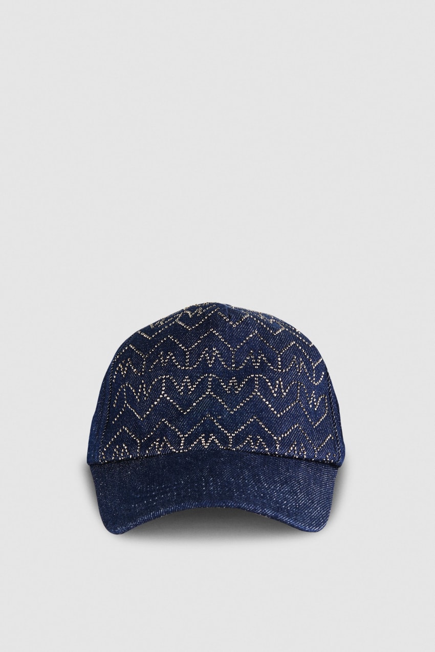 Patrizia Pepe Denim Fly Monogram Baseball Cap Világos Kék | WIYHG4025