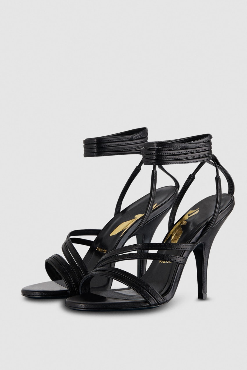 Patrizia Pepe Elegant Heeled Sandals Fekete | HYWKM6452