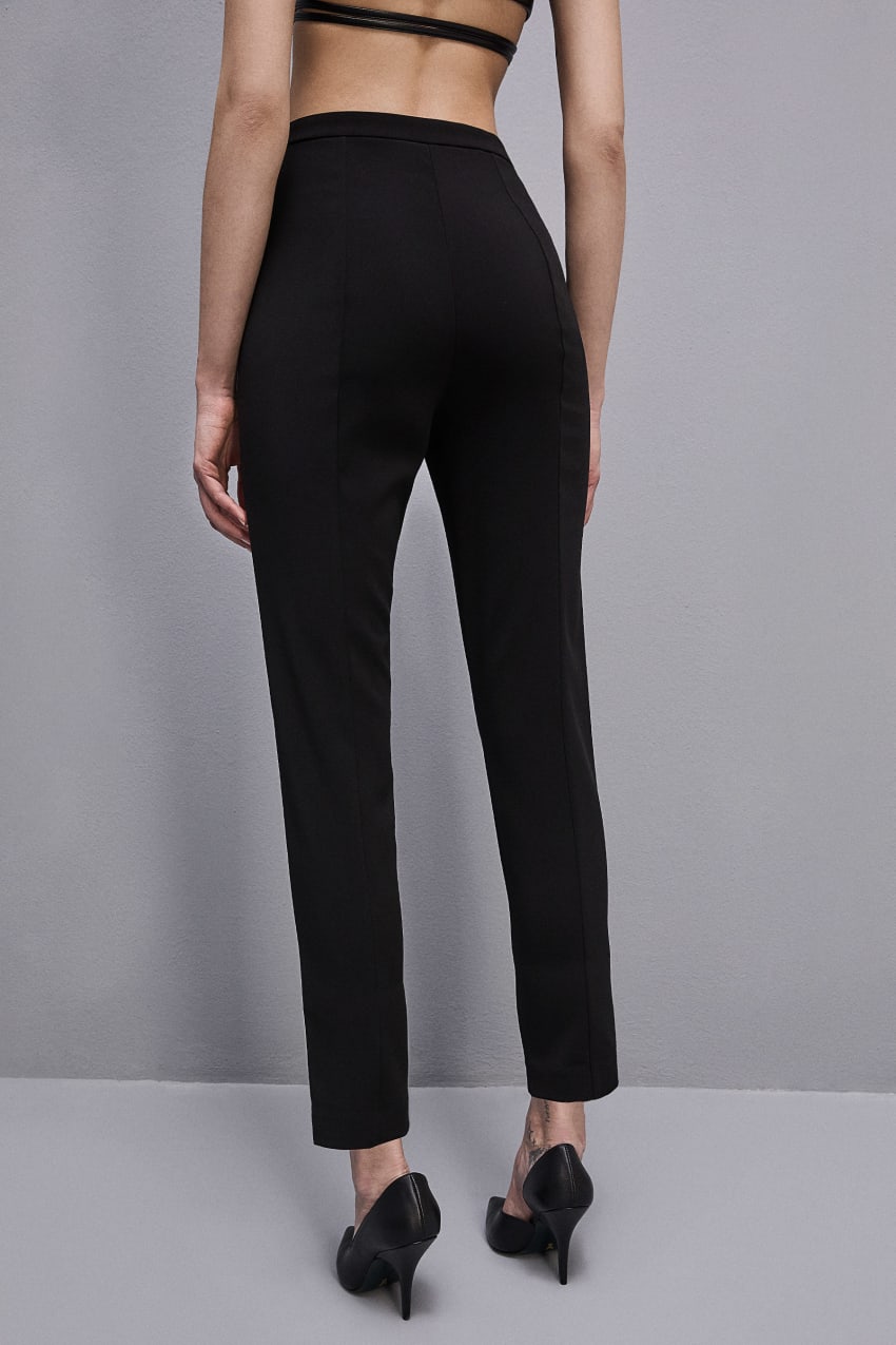 Patrizia Pepe Essential Cigarette Pants Fekete | UBKIC5619