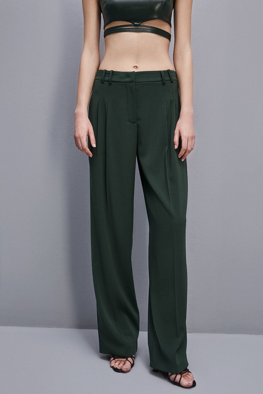 Patrizia Pepe Essential Crepe Pants Zöld | KMRVF4530