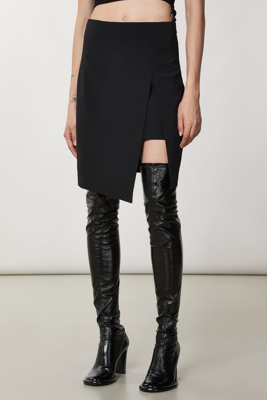 Patrizia Pepe Essential Crepe Pencil Skirt Fekete | UMCYL1593