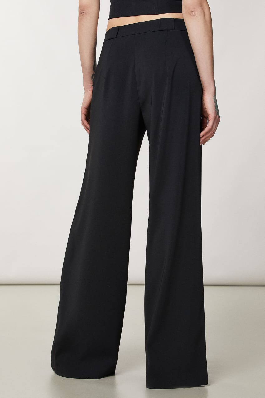 Patrizia Pepe Essential Palazzo Pants Fekete | PXKYM7624