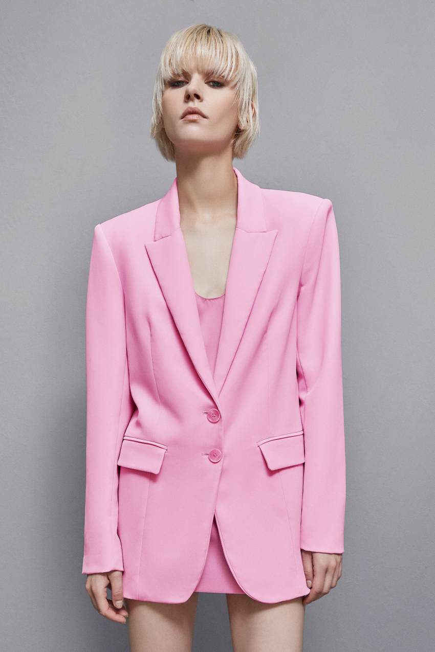 Patrizia Pepe Essential Two-button Blazer Rózsaszín | KVJZT4851