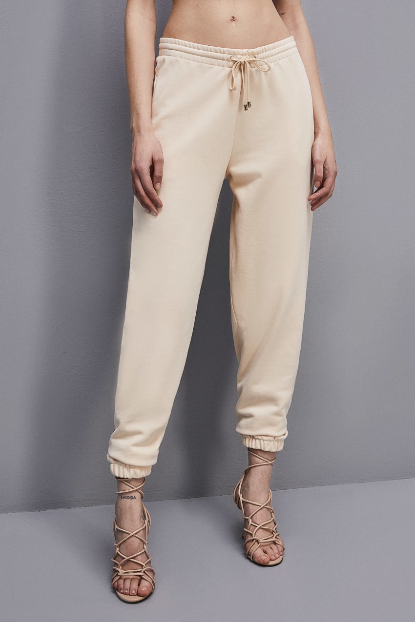 Patrizia Pepe Fleece Jogger Pants Bézs | KTJPE9642