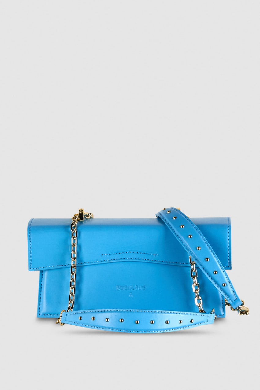 Patrizia Pepe Fly Bamby Leather Shoulder Bag Világos Kék | BJXRW9084