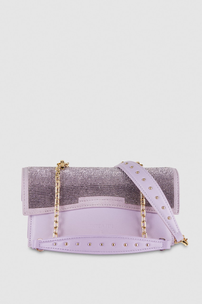 Patrizia Pepe Fly Bamby Shoulder Bag With Rhinestones Rózsaszín | OUFSX2384