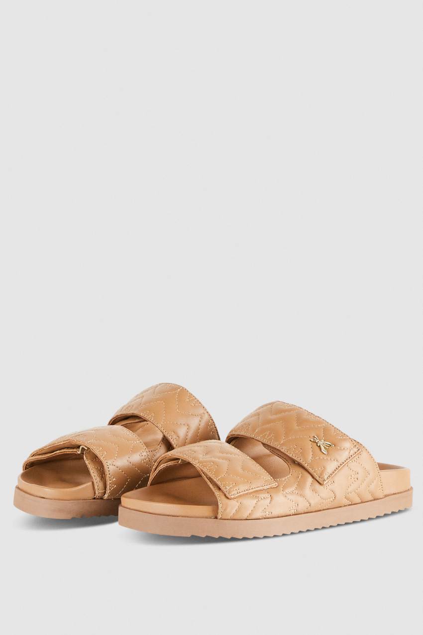 Patrizia Pepe Fly Slippers Monogram Bézs | XYILV9517