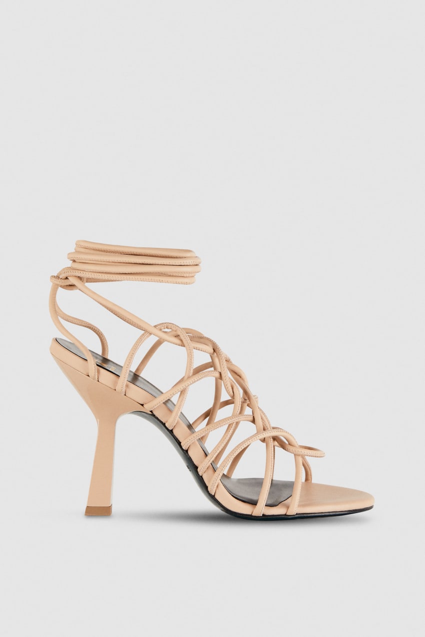 Patrizia Pepe Heeled Ankle Sandals Bézs | PLBIK9375