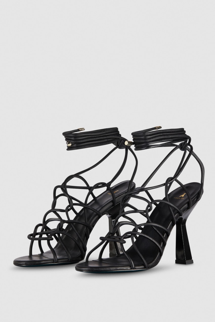 Patrizia Pepe Heeled Ankle Sandals Fekete | AIQNT1586