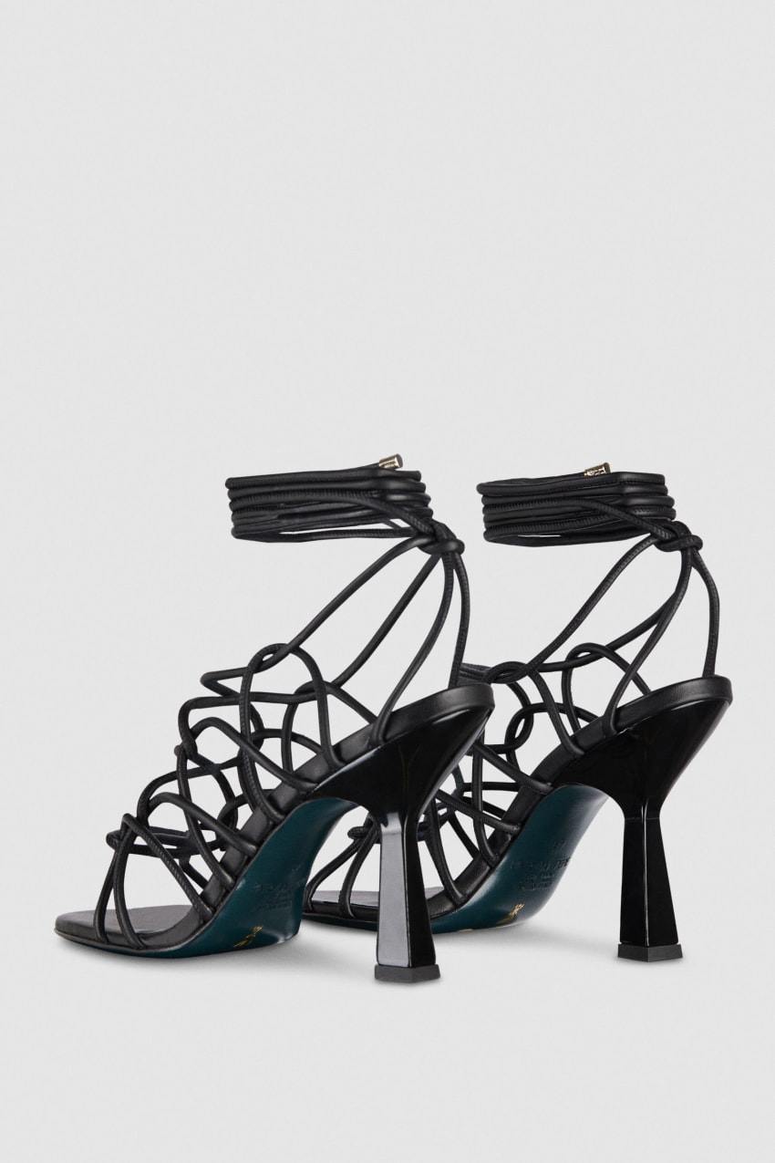 Patrizia Pepe Heeled Ankle Sandals Fekete | AIQNT1586