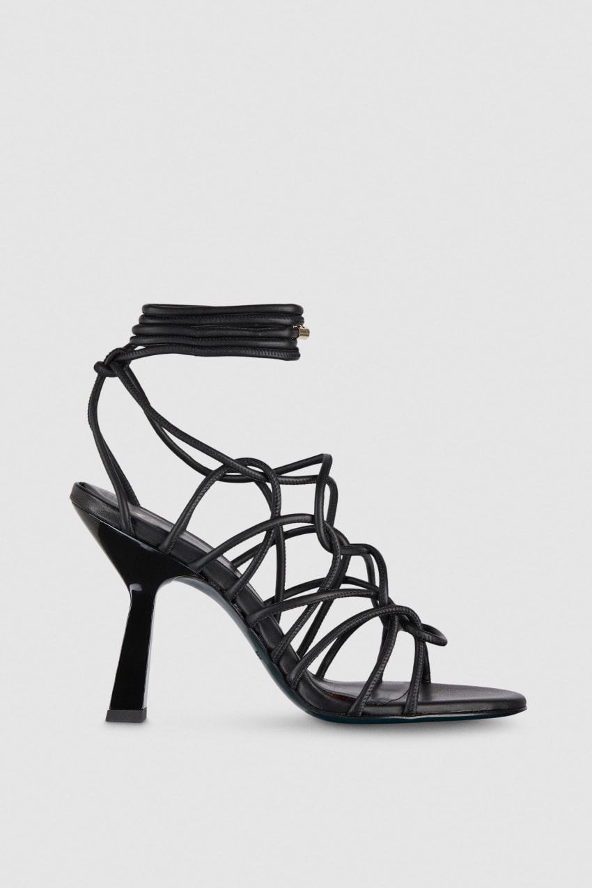 Patrizia Pepe Heeled Ankle Sandals Fekete | AIQNT1586