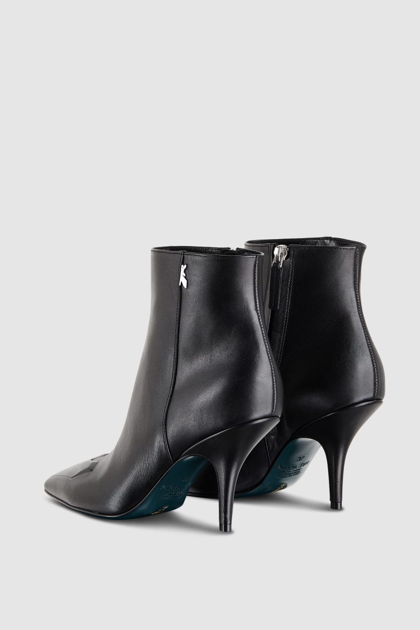 Patrizia Pepe Heeled Leather Ankle Boots Fekete | ULADB3497