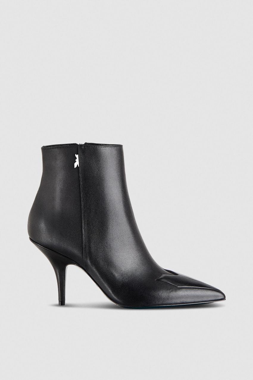 Patrizia Pepe Heeled Leather Ankle Boots Fekete | ULADB3497