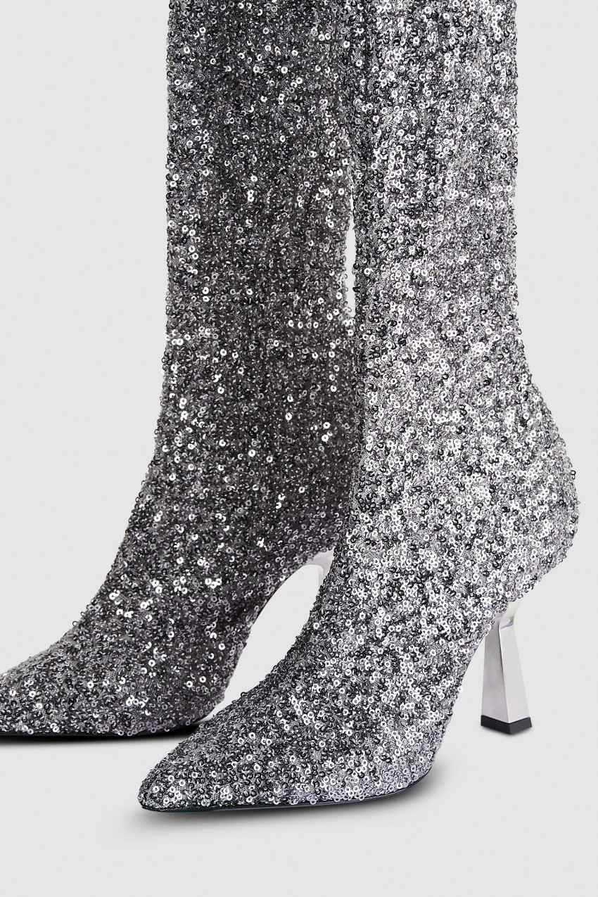 Patrizia Pepe Heeled Sequined Boots S274 | QMTCI5170