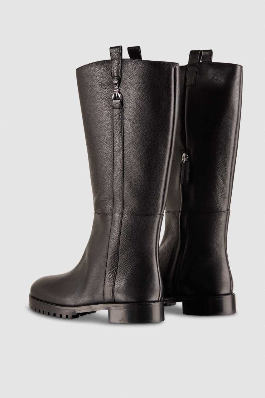 Patrizia Pepe High Nappa Leather Boots With Zipper Fekete | FTWLP5631