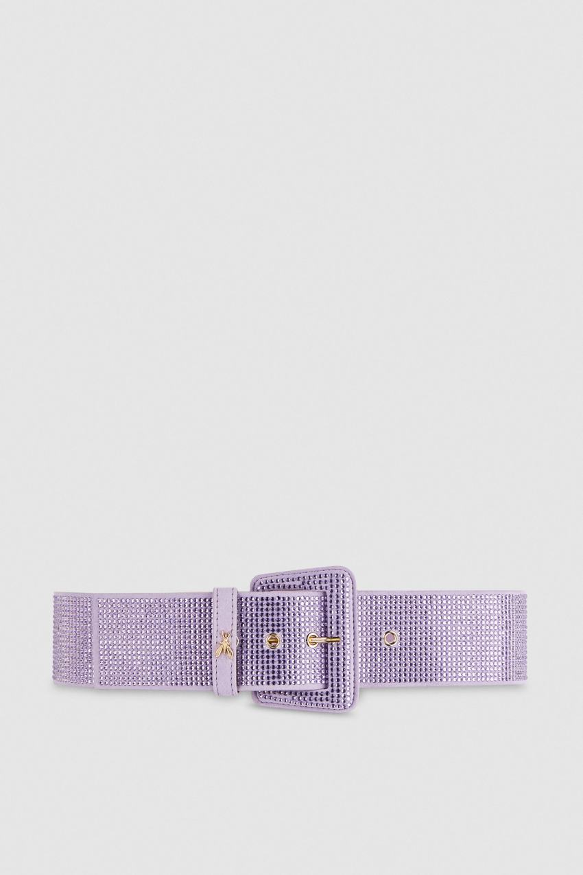 Patrizia Pepe High-waisted Belt With Rhinestones Rózsaszín | HPFBU1607