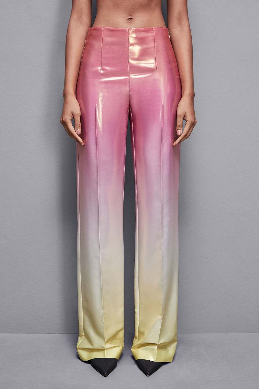 Patrizia Pepe High-waisted Satin Pants Színes | ROCUT9417