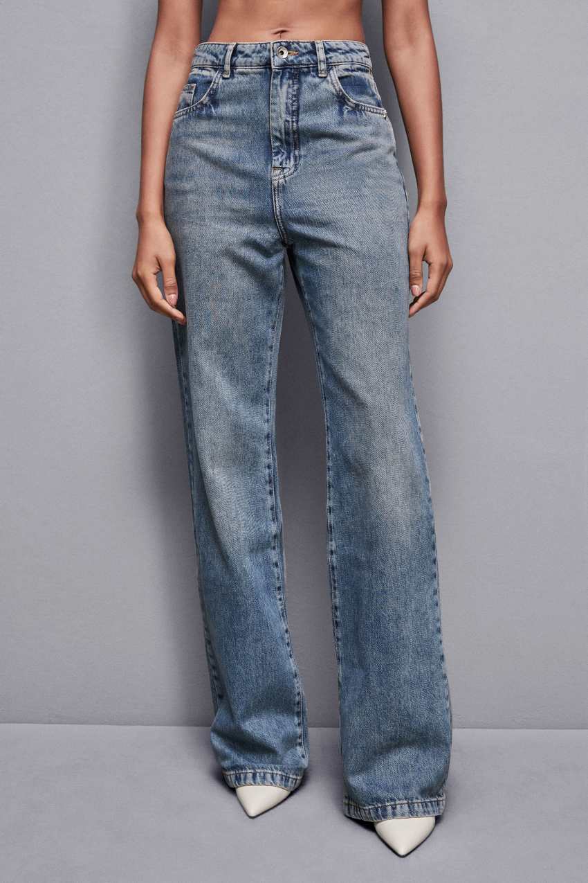 Patrizia Pepe High-waisted Straight Fit Jeans Világos Kék | UTRJC0284