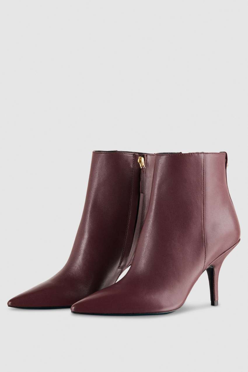 Patrizia Pepe Leather Ankle Boots Lila | ILKSQ6408