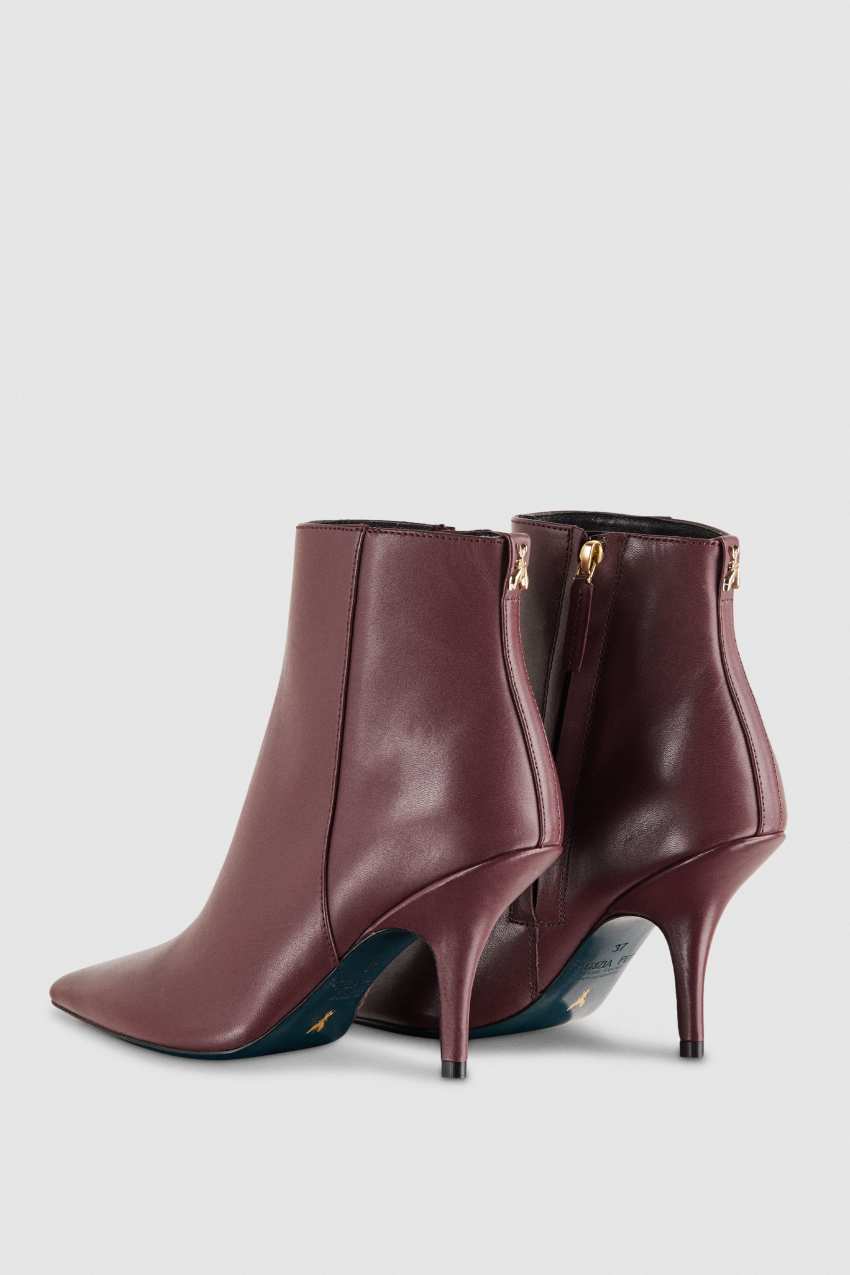 Patrizia Pepe Leather Ankle Boots Lila | ILKSQ6408